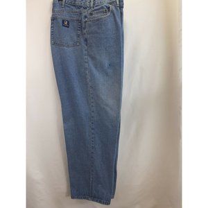 Real Work Wear Mens Blue Denim Jeans Size 48 x 30 Vintage medium wash
